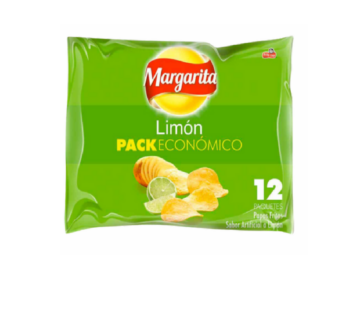 Papas Margaritas sabor a Limon | Paquete x 12